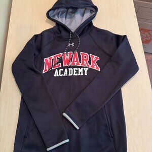 Under Armour Black "Newark Academy" Sweatshirt Hoodie w/ Drawstrings Size Small